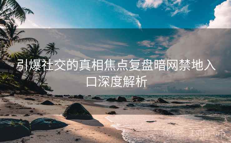 引爆社交的真相焦点复盘暗网禁地入口深度解析