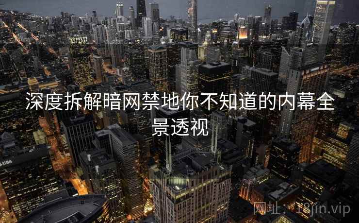 深度拆解暗网禁地你不知道的内幕全景透视